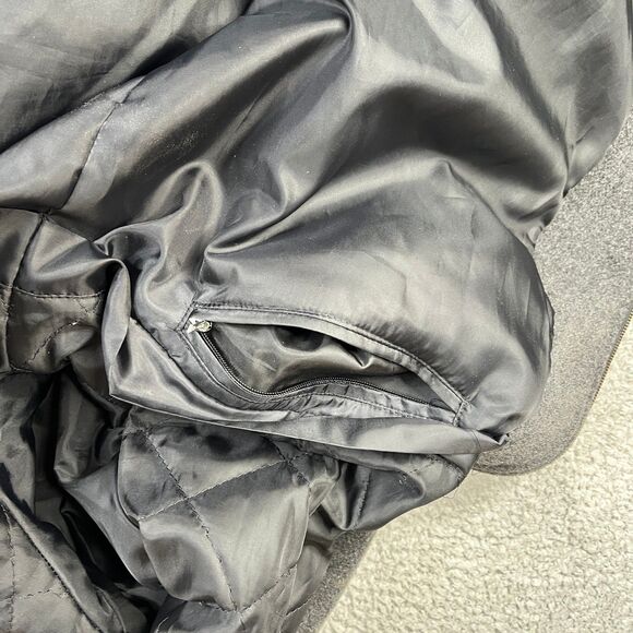 Cashmere & Wool Coat Jacket Mens EU 60 US 50 Black Full Zip Lined Neutral Collar - Picture 8 of 12